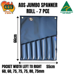 AOS Jumbo Spanner Roll, Tool Wrap – Large 7 Pocket