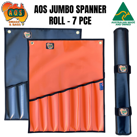 AOS Jumbo Spanner Roll, Tool Wrap – Large 7 Pocket