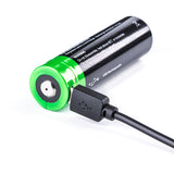 Nextorch 18650 Rechargeable Lithium Battery 3400 MaH, USBC Charge