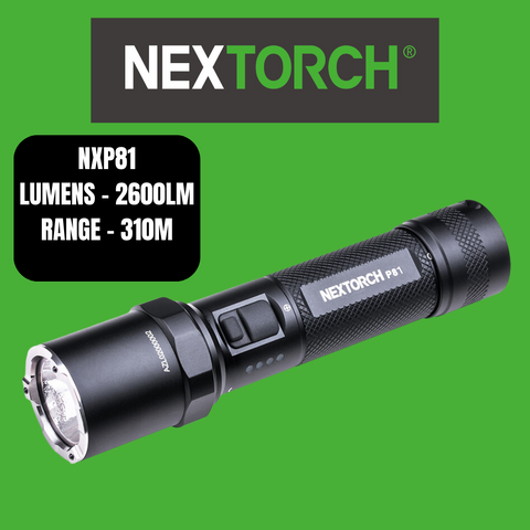 Nextorch Rechargeable Torch Super Bright, Glass Breaker, Battery Indicator, Turbo Mode