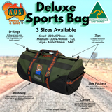 AOS Aus Made Deluxe Canvas Sports Duffle Bag