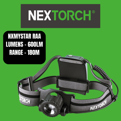 Nextorch MyStar RAA Battery Usage Headlight, 360 Focus-Adjustable Beam