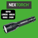 Nextorch Dual-Light Torch, White/Red Light, 360 Rotation