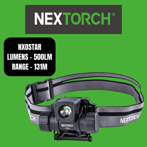 Nextorch oStar Rechargeable Head/Helmet Light, High Performance, Intrinsic Safe, Detachable w/Magnetic Mount