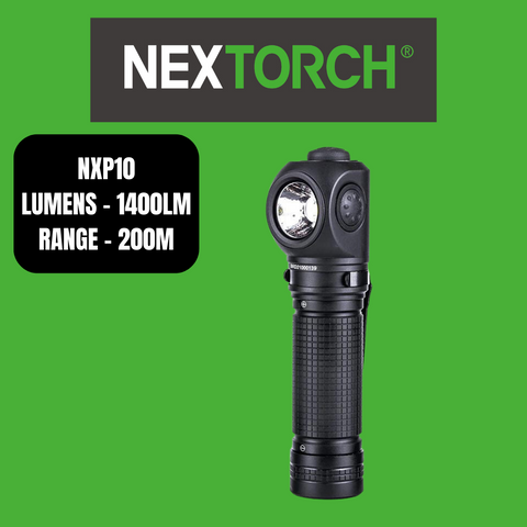 Nextorch Rechargeable Torch Multi-Light Source, Right Angle, Pocket Clip
