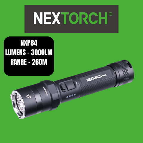 Nextorch Rechargeable Torch, Glass Breaker, Battery Indicator, Turbo Mode, Emergency Signal