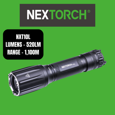 Nextorch Rechargeable Torch Long Range, Strobe & Metal Tail Switch, LEP White Laser