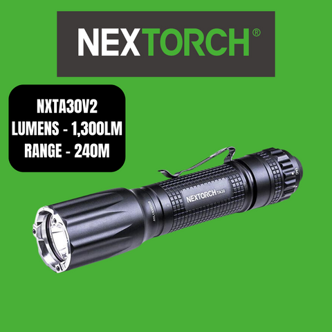 Nextorch Rechargeable High Output Torch, Glass Breaker, Strobe & Metal Tail Switch